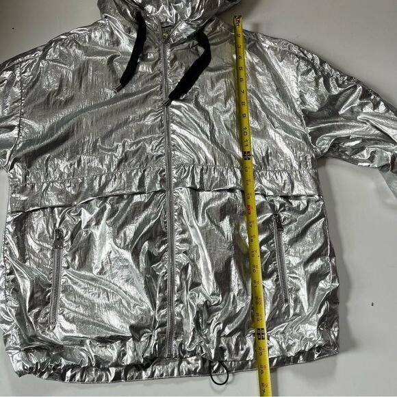 MAJE BOOMER METALLIC WINDBREAKER JACKET IN MULTI 38 - Picture 12 of 15